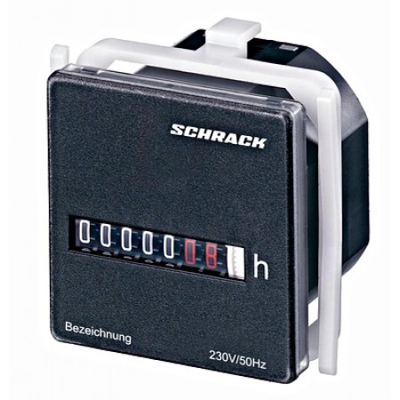 Hour meter AC 230VAC 50Hz, with terminal cover, IP20 Schrack Hour meter AC 230VAC 50Hz, with terminal cover, IP20 Schrack